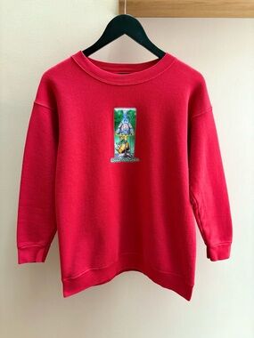 World Industries VTG 90s Flameboy red crewneck sweatshirt S/M Made in USA